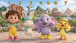 🌍 Seven Wonders, Come and See! 🎵 | Counting Song for Kids 1–7 | Nursery Rhymes
