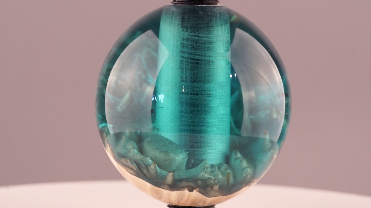 B2 Hookah F-22 Orb Toxic Lands, a Precious Cut Collection Hand Made in USA 1 of 1 Resin & Burl Wood