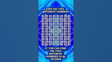 I Spotted 2 DIFFERENT Numbers in 5 seconds - 1% pass this quiz! #shorts #quiz #shortsfeed #test