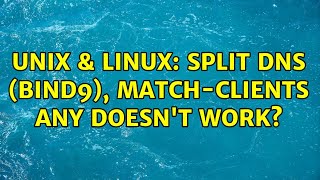 Unix Linux Split Dns Bind9, Match-Clients Any Doesnt Work? 3 Solutions