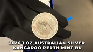 2026 1 Oz Australian Silver Kangaroo Perth Mint Bu
