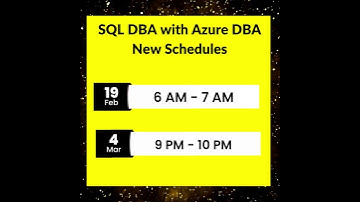 #SQL DBA with Azure DBA #Training #sqlschool