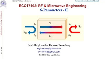 Lecture ECC-17102: S-Parameters (Part - II)