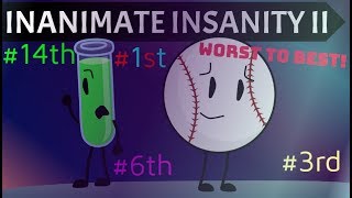 Inanimate Insanity II Worst to Best Characters (As of Episode 13)