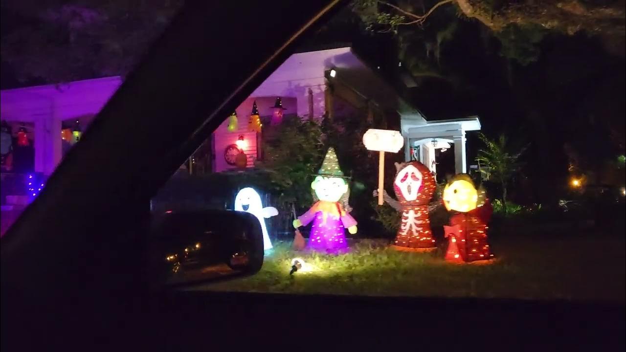 Halloween Yard Display Tour Of Ocala FL (October 1st) YouTube