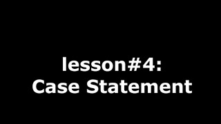 CASE STATEMENT GCE Computer Science Lesson 4