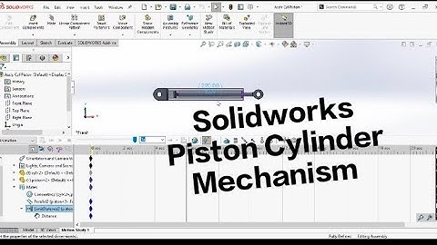 Solidworks Piston Cylinder Mechanism Animation #solidworkstutorial #solidworks 