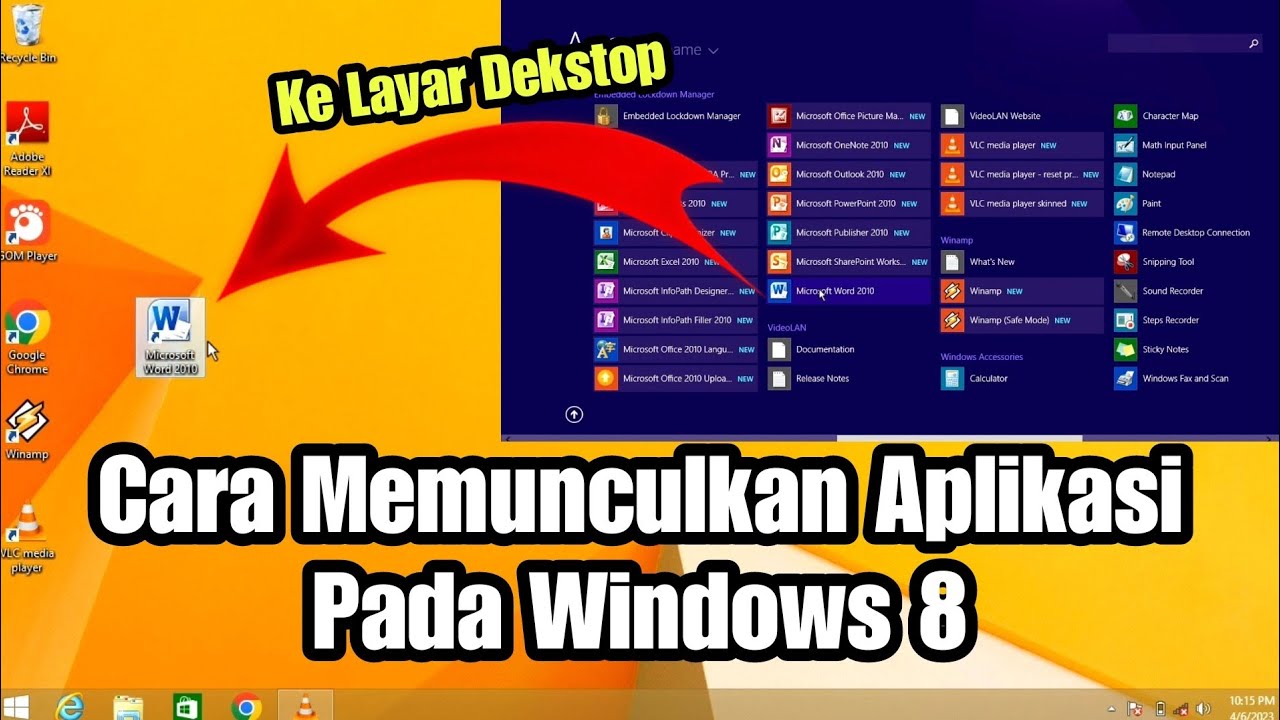 Cara memunculkan aplikasi di layar dekstop windows 8 youtube