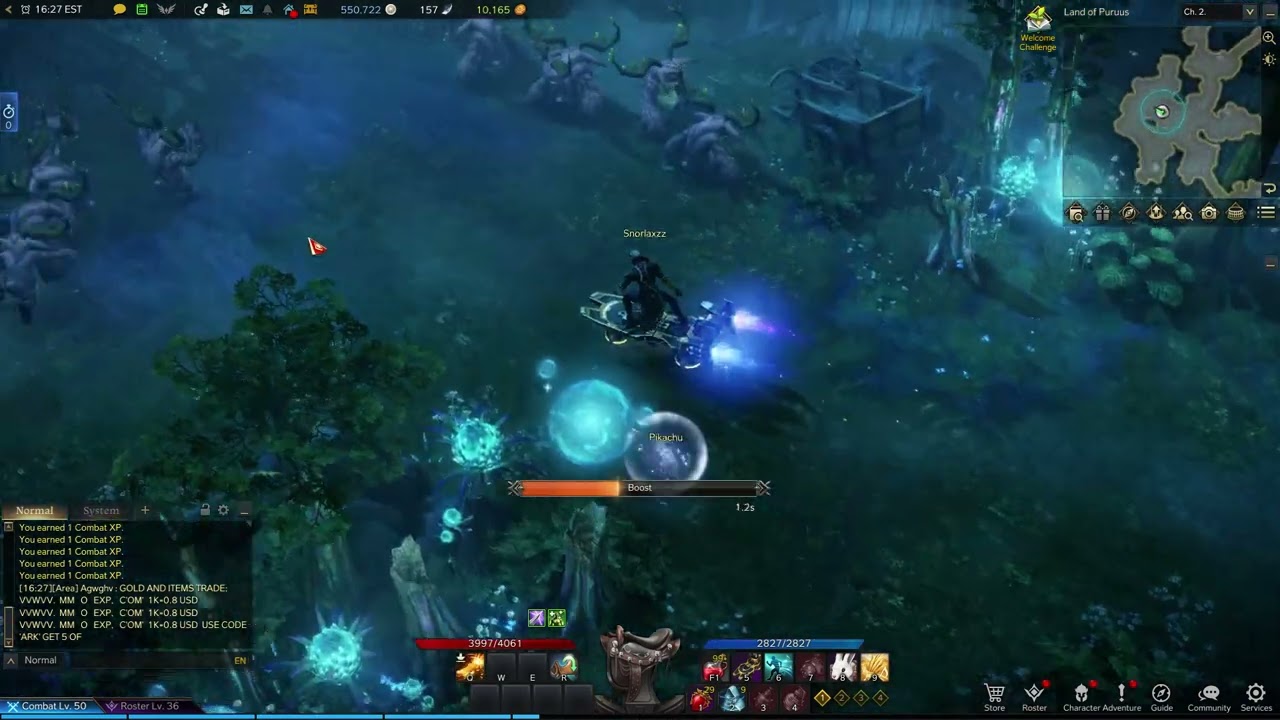 Lost Ark: East Luterra-Vista #6- The Waterfall in the Land of Puruus Location