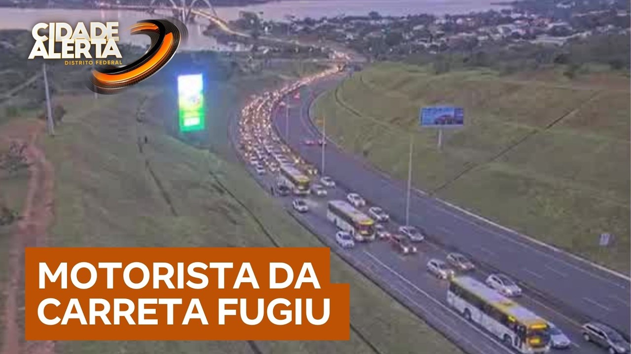 Motociclista morre após bater em carro e ser atropelado por carreta no DF | Cidade Alerta DF