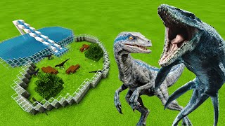 MCPE: How To Make a Mosasaurus & Velociraptor Water Slide