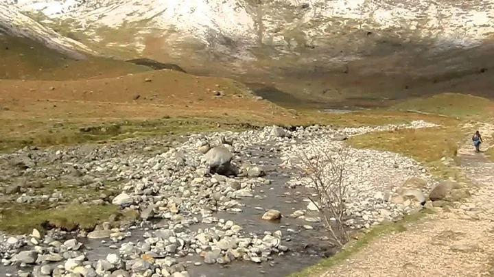 Ruth running to answer the call in Mickleden