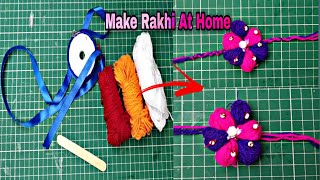 Make Rakhi At Home || DIY || Woolen Rakhi making || Rakhi make in lockdown ||