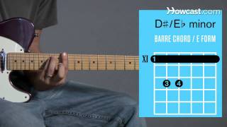 how to play e / d minor barre chord | guitar lessons