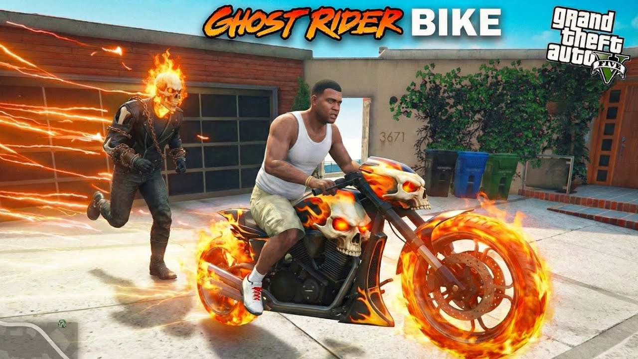 Franklin Stealing Ghost Rider Fastest Bike in GTA 5