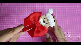 TIARA NATALINA / LAÇO NATALINO /  DIY / Ribbon bow / #laço #lacinhos #laçofacil