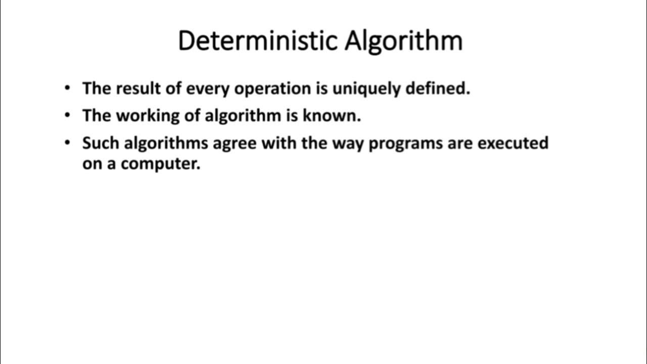 DETERMINISTIC AND NON DETERMINISTIC ALGORITHM #shorts #algorithm #daa # ...