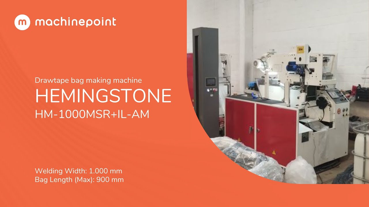 HEMINGSTONE HM-1000MSR+IL-AM Drawtape bag making machine | HEMINGSTONE Machines