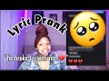 Lyric Prank On Bf 😱🥺 | Niya Danaé