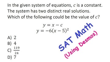 Digitale SAT-wiskunde - een lastig probleem met een systeem van lineaire en kwadratische functies