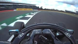 Onboard of Valtteri Bottas front tyre goes off in British GP 2020