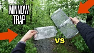 Minnow Trapping!! Homemade Bottle Trap vs Minnow Trap!