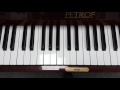 The b major scale  piano  one octave