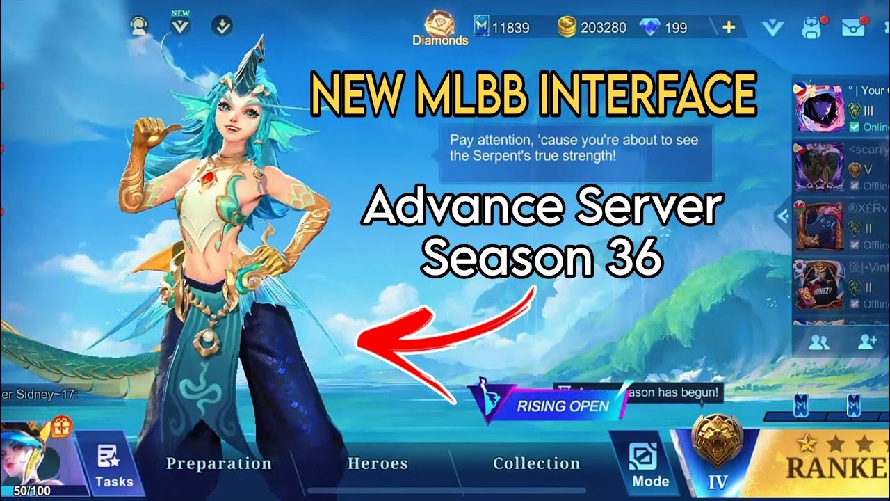 Season 36 | New MLBB Interface | Mobile Legends Advance Server update ...