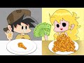 POP IT :: RICH vs POOR FOOD CHALLENGE!  부자 vs 거지 챌린지  Friday Night Funkin l animation mukbang