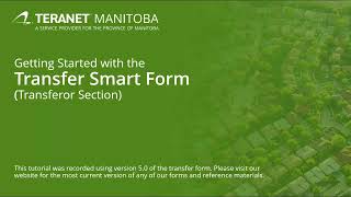 Getting Started with the Transfer Smart Form (Transferor Section)