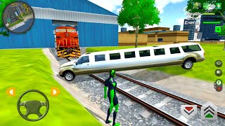 Limo Car Driving and Ride in a Train - Rope Frog Ninja Sim #12 - Android Gameplay