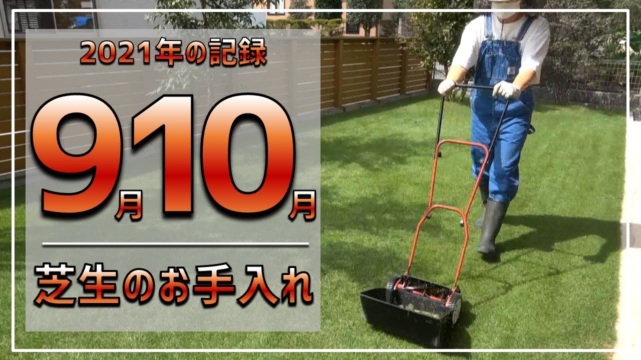 芝生 お手入れセット 芝生】2021年9月～10月のお手入れ - YouTube