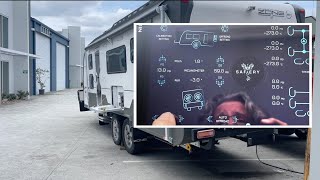 Caravan Auto-Ride Height from Safiery Integrated Display showing air pressures and pitch and roll screenshot 5