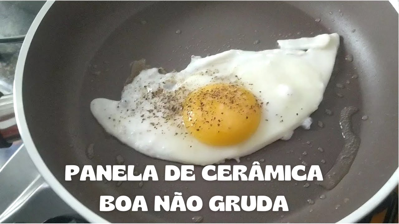 Panela de cerâmica não gruda nada, fiz o teste com ovo frito em ...
