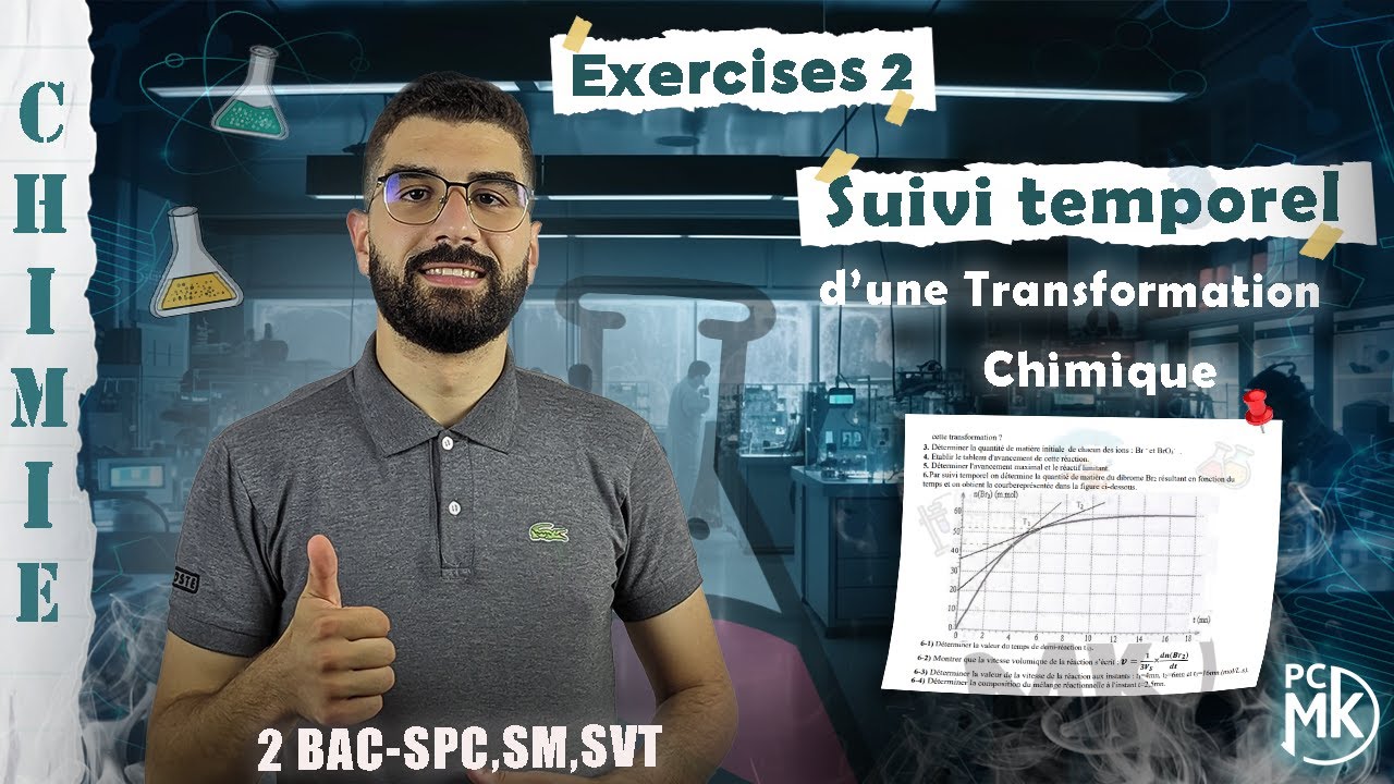 Suivi temporel d’une transformation (Exercice 2) (2 Bac (SM+SPC+SVT).