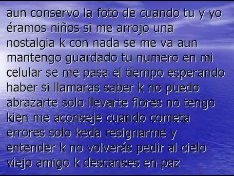 Don Omar Carta A Un Amigo Letra Compartir Carta