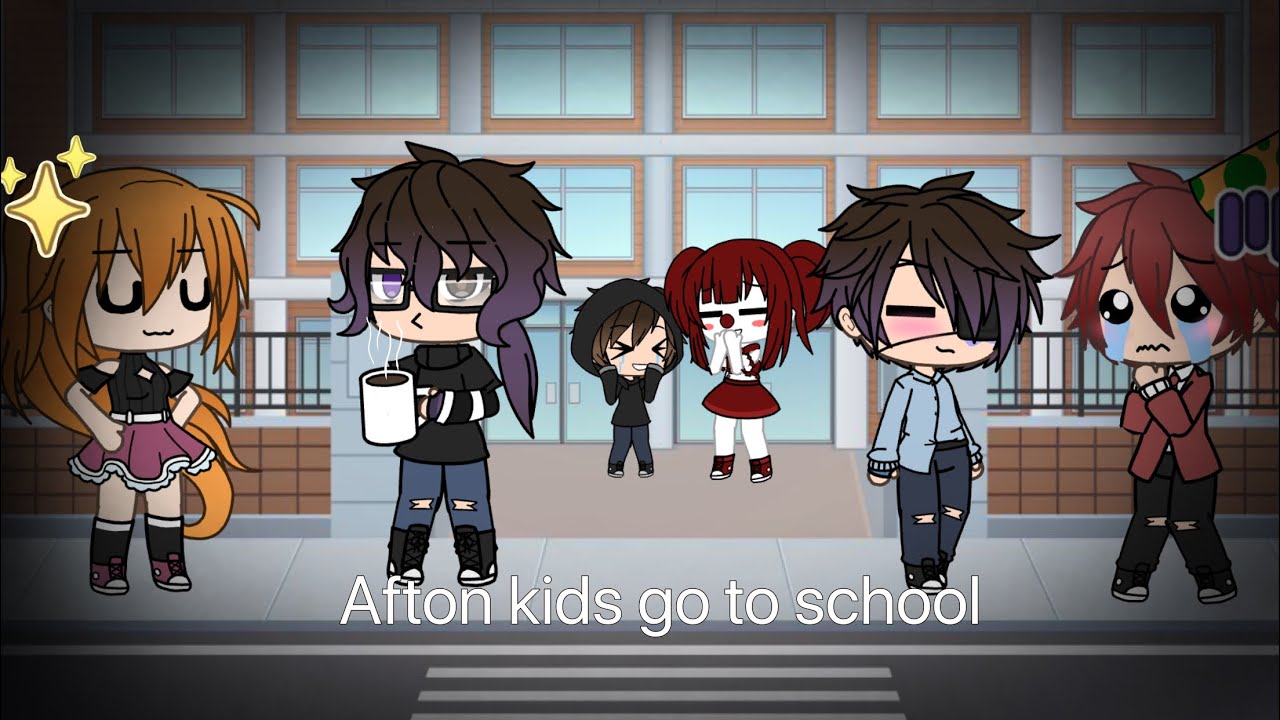 Afton family kids go to school