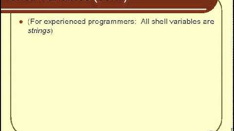 04. Unix Shell Scripting Tutorial - Shell Programming Features (Part 1)