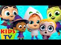 Five Little Monsters | Halloween Songs for Babies | Spooky Cartoon | Kids Tv