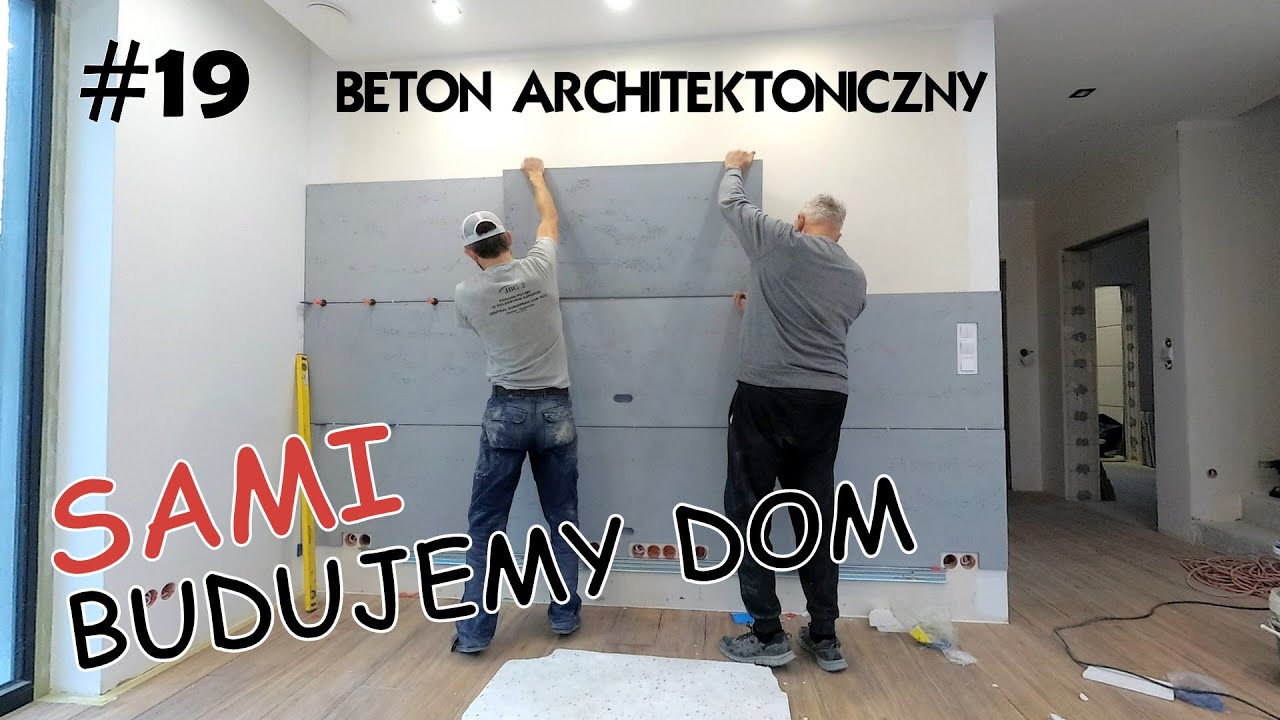 BETON ARCHITEKTONICZNY 🤍 NA CAŁEJ ŚCIANIE TV 📺 | VHCT | #19 SAMI BUDUJEMY DOM SYSTEMEM GOSPODARCZYM
