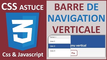 Barre de menu verticale avec les styles Css