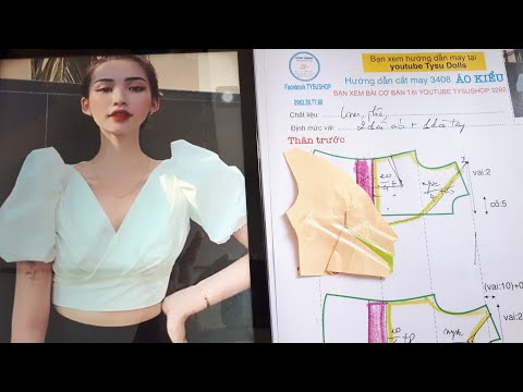 Video Cách Làm Rập Áo Kiểu Cổ Tim Cài Chéo #3408 - youtube