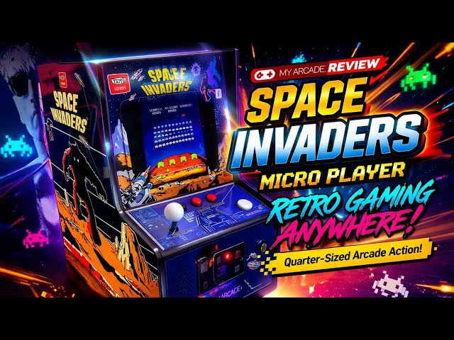 My Arcade Space Invaders micro player premium review - YouTube