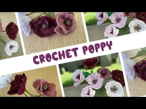 Crochet the Mother of Pearl Poppy with me. Perfect for