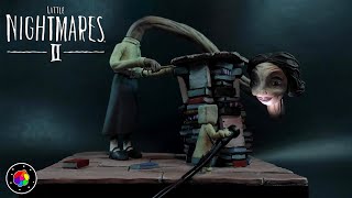 Cómo Hacer un DIORAMA de LA PROFESORA y MONO (Little Nightmares II) de Plastilina | PlastiVerse