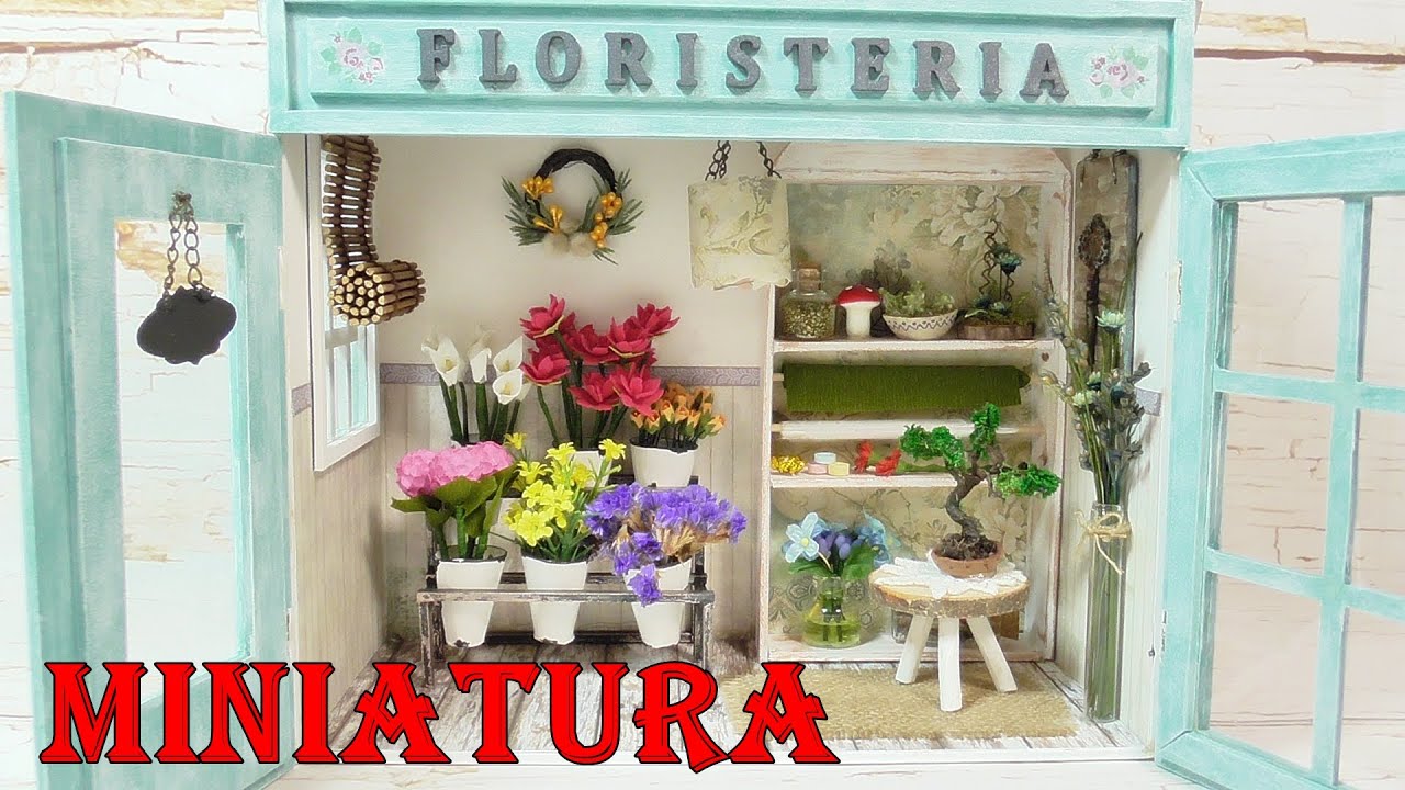 КАК СДЕЛАТЬ МИНИАТЮРНЫЙ ЦВЕТОЧНЫЙ МАГАЗИН Часть 2/2