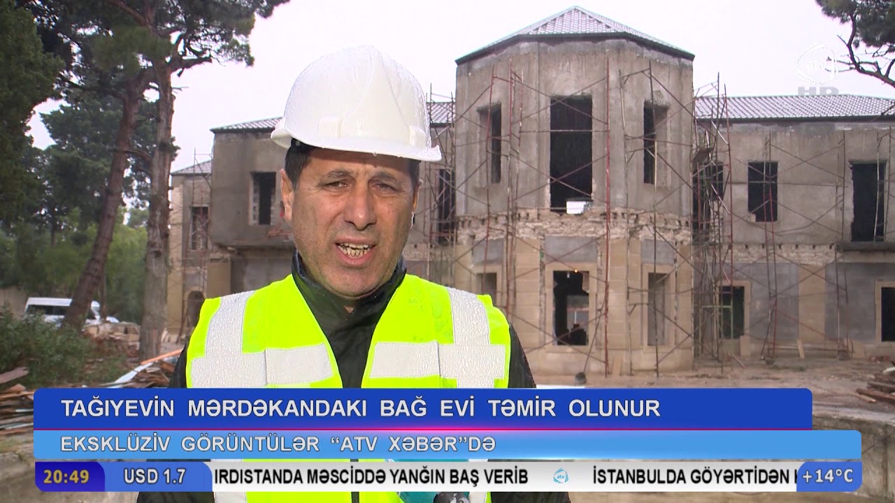 Hacı Zeynalabdin Tağıyevin Mərdəkandakı bağ evi təmir olunur