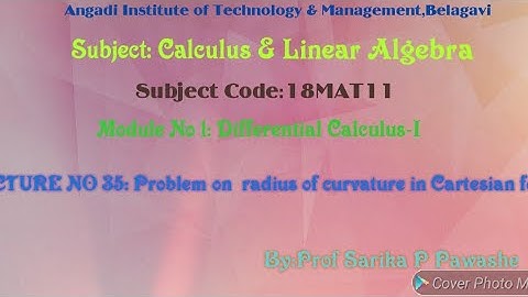 18MAT11: Calculus & Linear Algebra