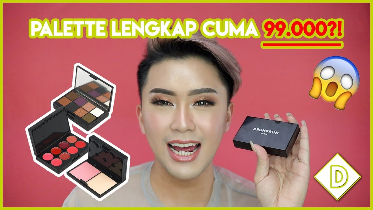 Eyeshadow, Lipstick, Blush palette CUMA 99.000?! Brun Brun Ultimate Beauty Palette Review Indonesia