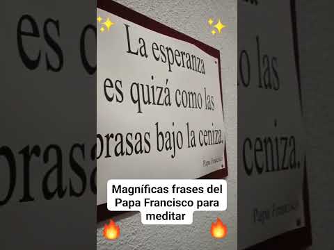 MAGNÍFICAS FRASES DEL PAPA FRANCISCO PARA MEDITAR.